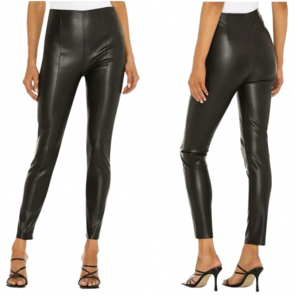 *WE THE FREE Black Vegan Leather Zippered Pant 27